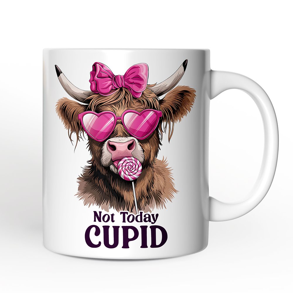 Ashley Stewart Not Today Cupid Ceramic Mug White