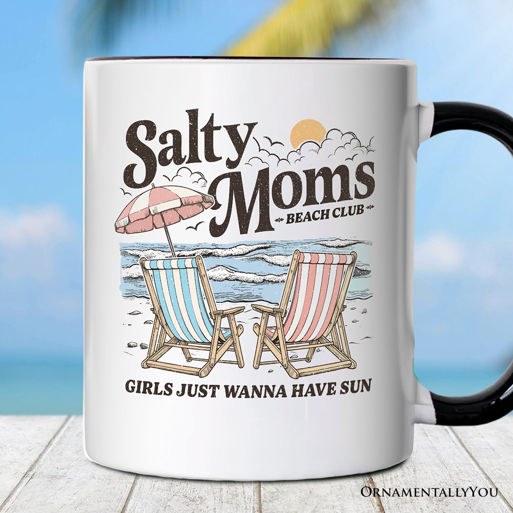 Ashley Stewart Salty Moms Beach Club Mug White