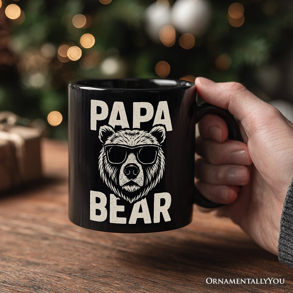 Ashley Stewart Papa Bear Ceramic Mug Black