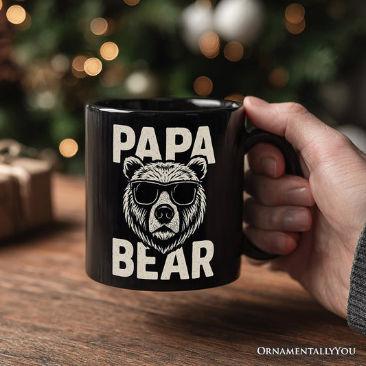 Ashley Stewart Papa Bear Ceramic Mug Black