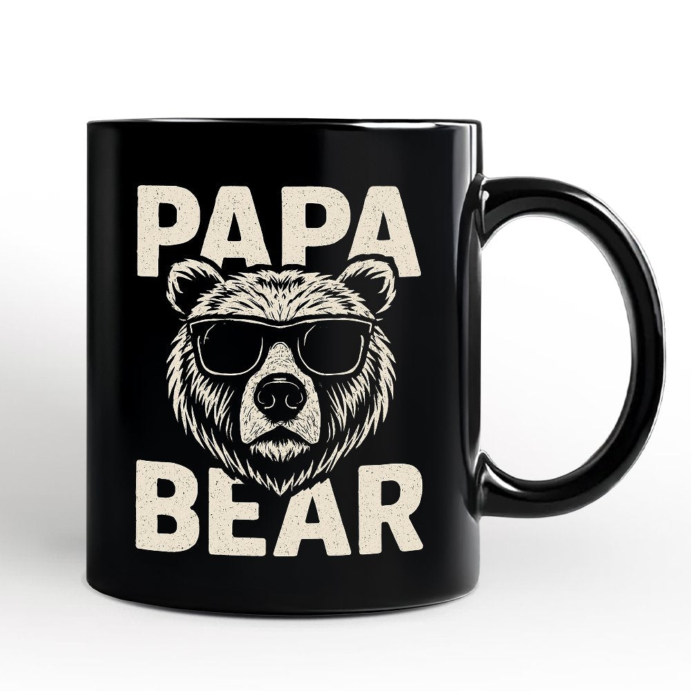 Ashley Stewart Papa Bear Ceramic Mug Black
