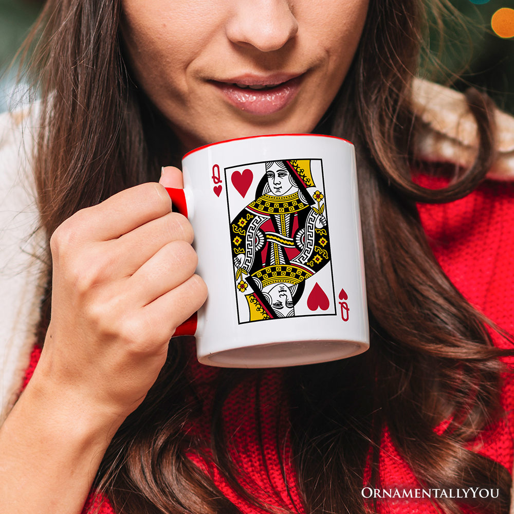 Ashley Stewart Queen Of Hearts Ceramic Mug White