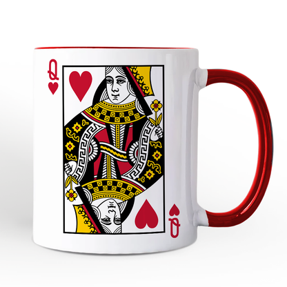 Ashley Stewart Queen Of Hearts Ceramic Mug White