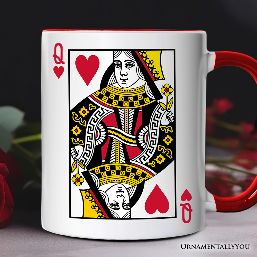 Ashley Stewart Queen Of Hearts Ceramic Mug White