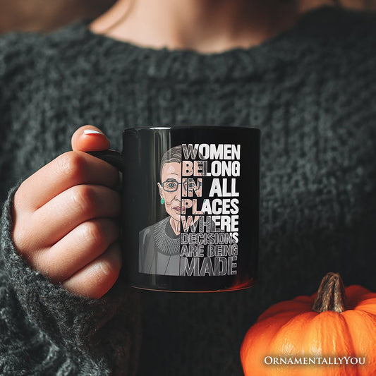 Ashley Stewart Women Belong in All Places Mug Black