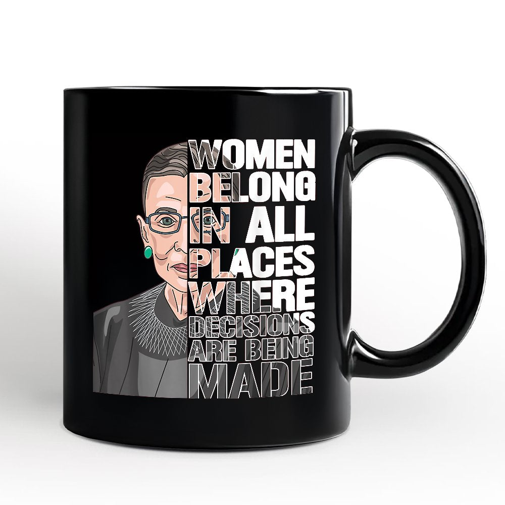 Ashley Stewart Women Belong in All Places Mug Black