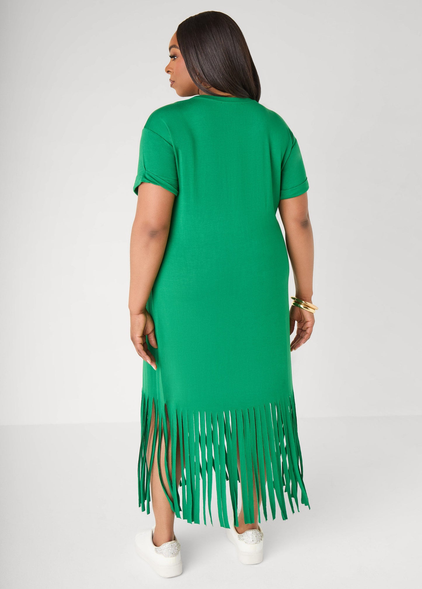 Ashley Stewart Always God Fringed T Shirt Dress Amazon