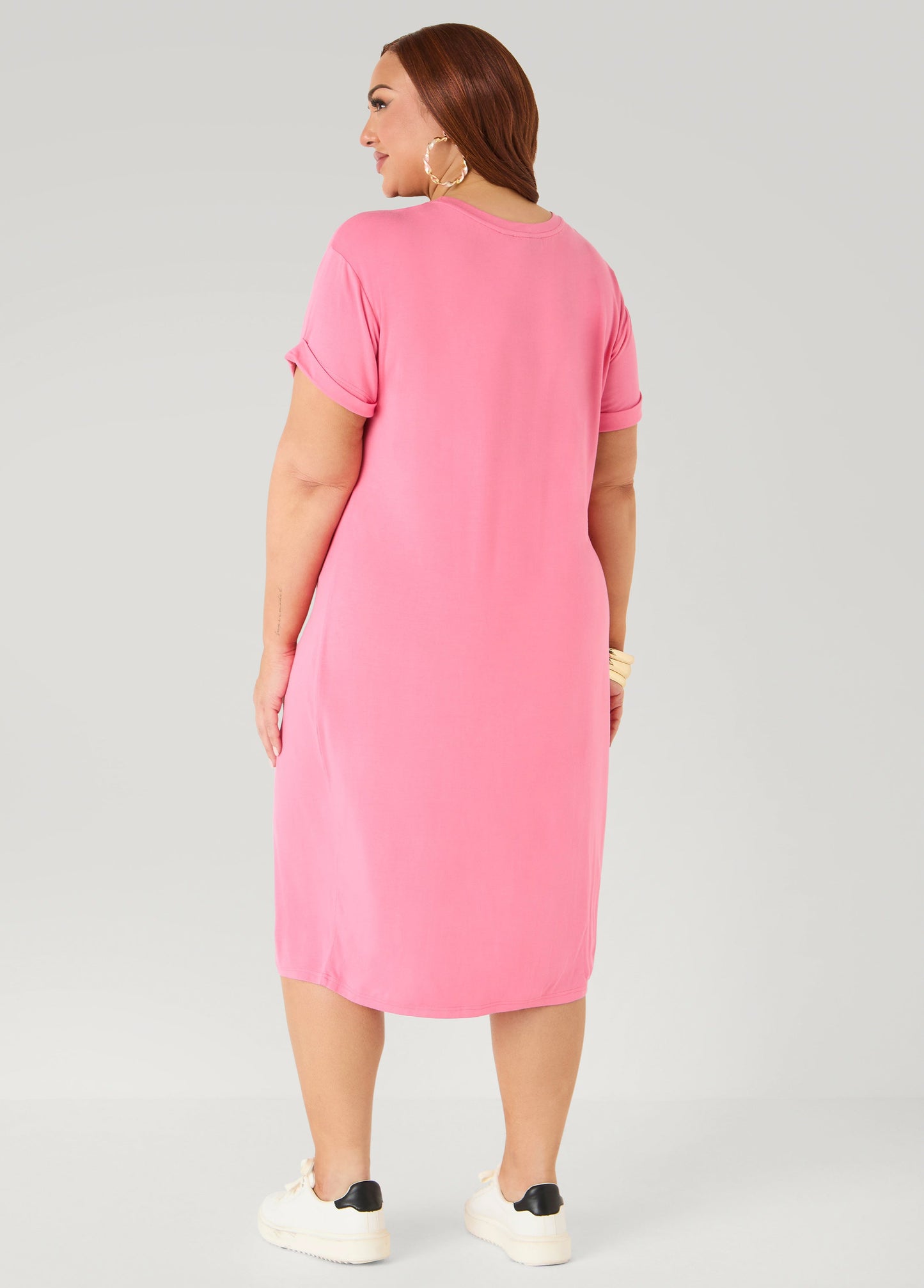Ashley Stewart Blessed Graphic T Shirt Dress Confetti