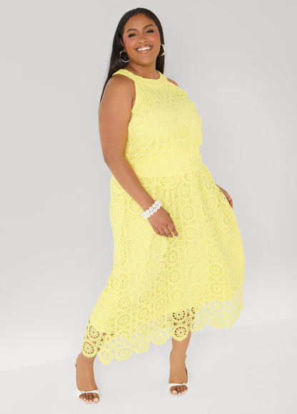 Ashley Stewart Crocheted Top Calypso Coral