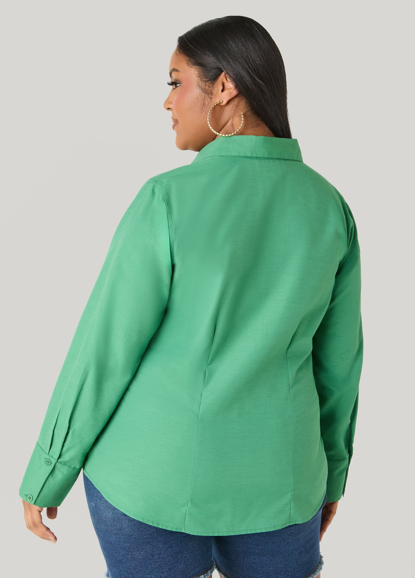 Ashley Stewart Tall Collared Cotton Blend Shirt Amazon