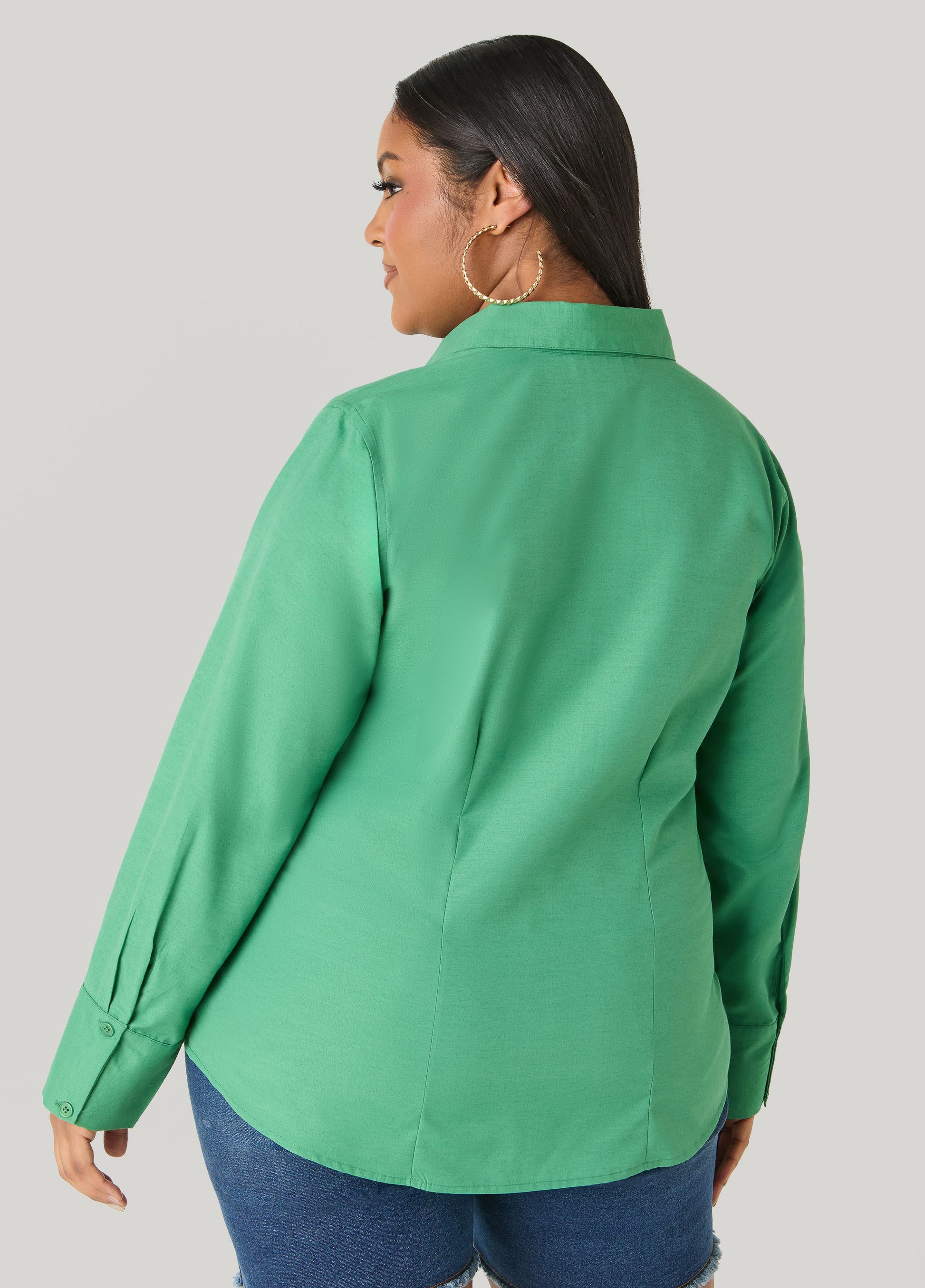 Ashley Stewart Tall Collared Cotton Blend Shirt Amazon