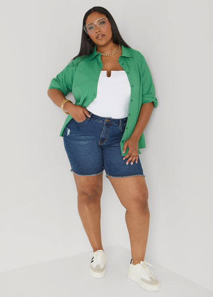 Ashley Stewart Tall Collared Cotton Blend Shirt Amazon