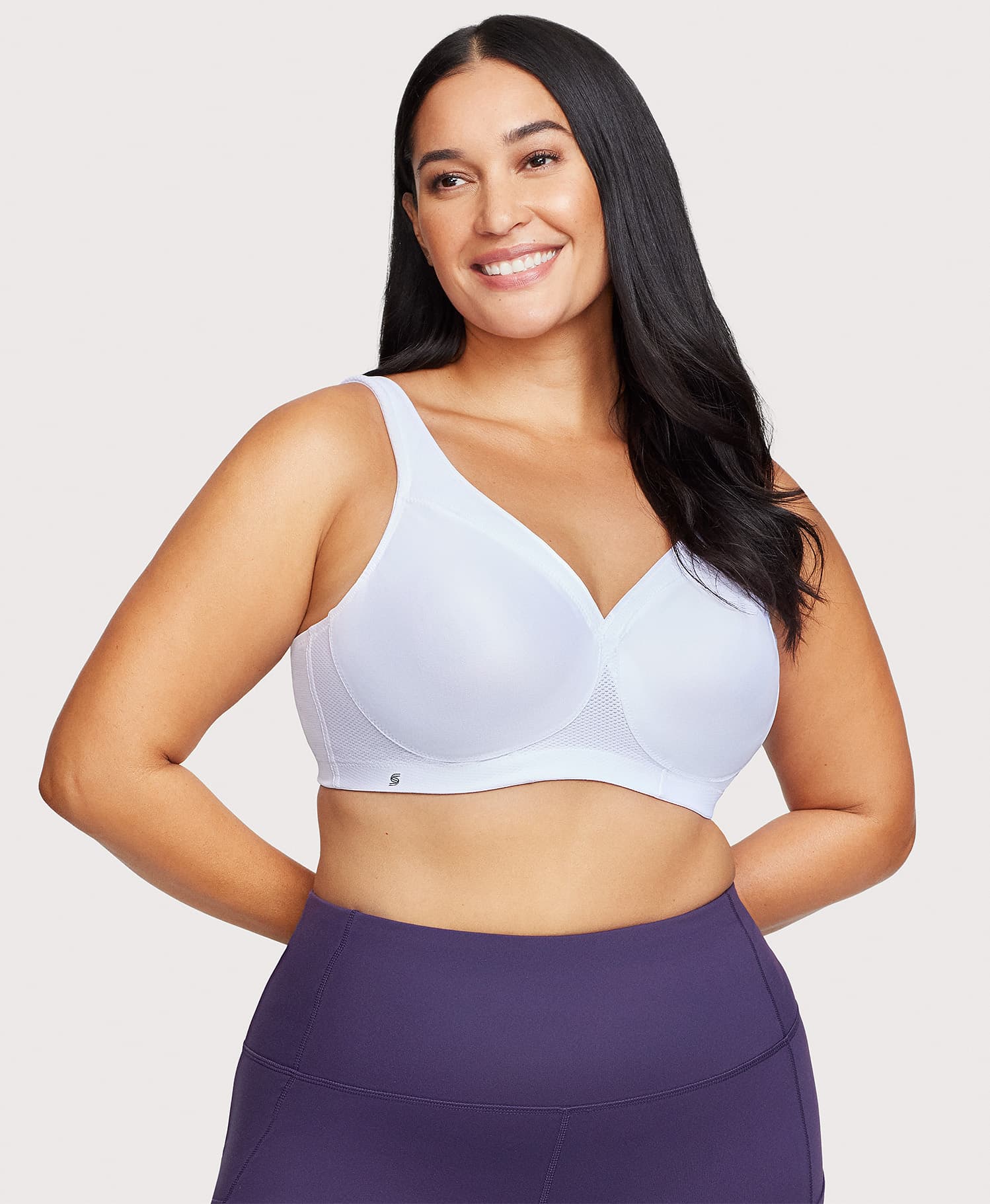 Ashley Stewart MagicLift Seamless Sports Bra White