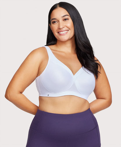 Ashley Stewart MagicLift Seamless Sports Bra White