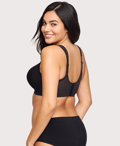Ashley Stewart MagicLift Seamless Support T-Shirt Bra Black