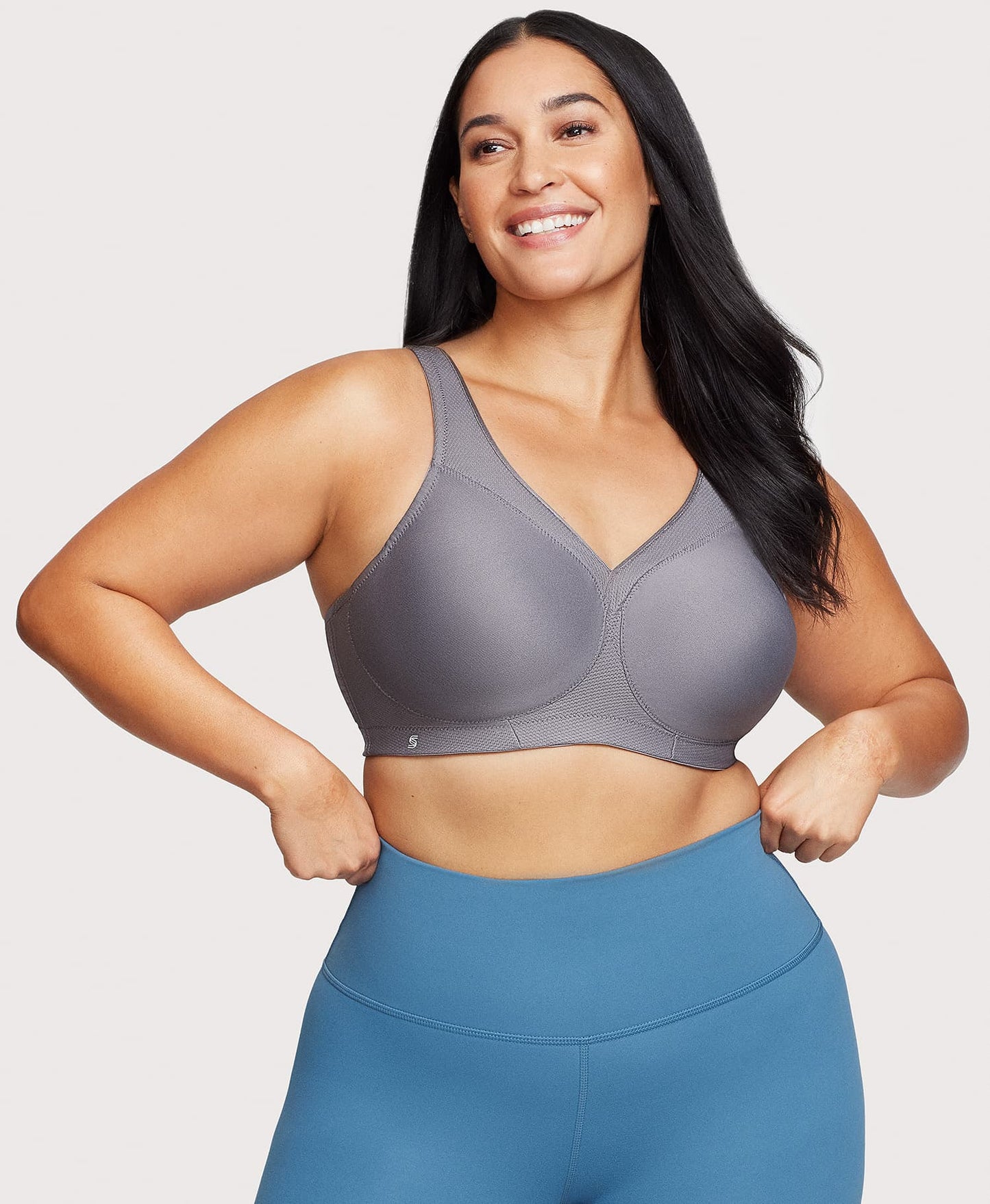 Ashley Stewart MagicLift Seamless Sports Bra Charcoal Gray
