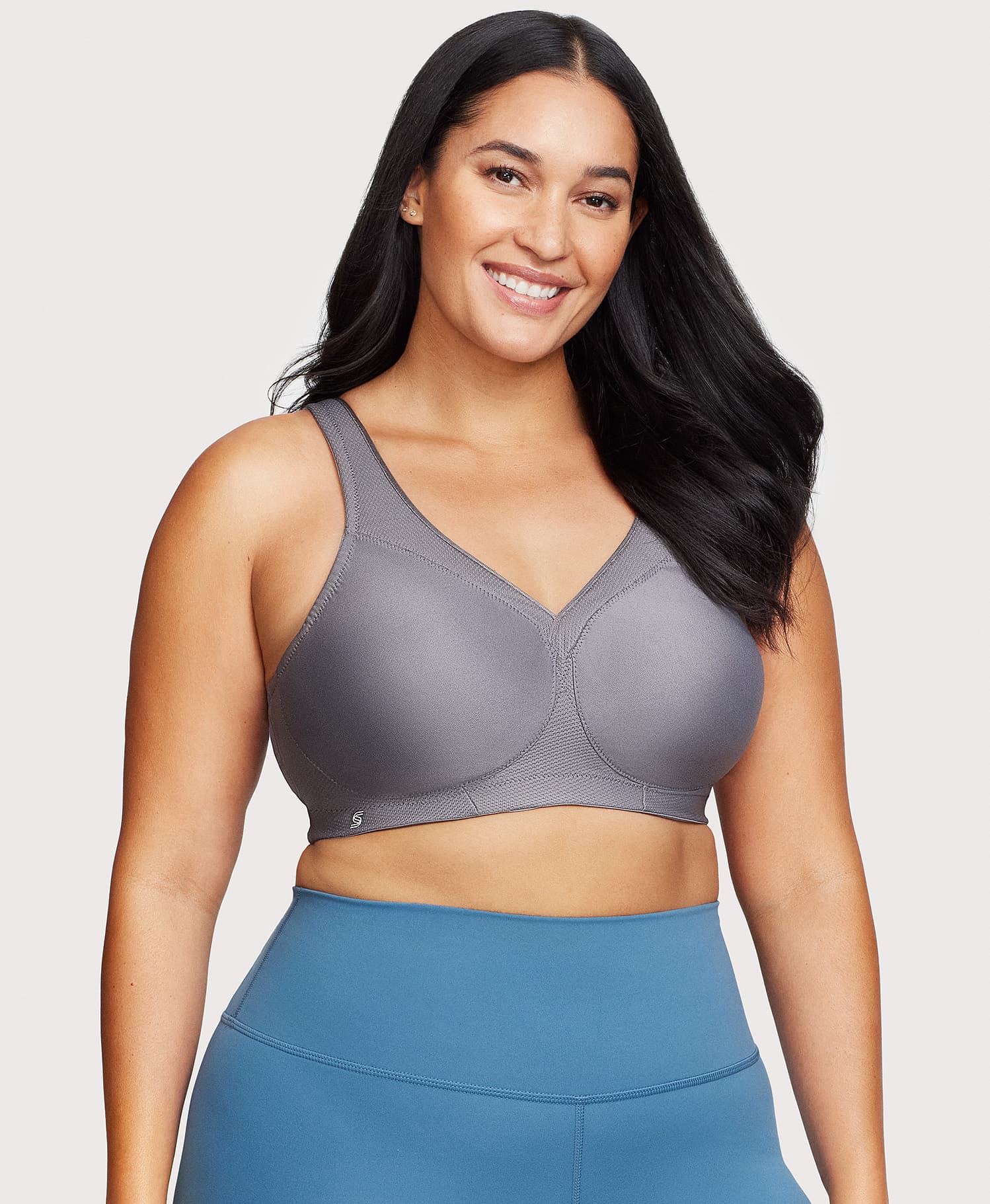 Ashley Stewart MagicLift Seamless Sports Bra Charcoal Gray