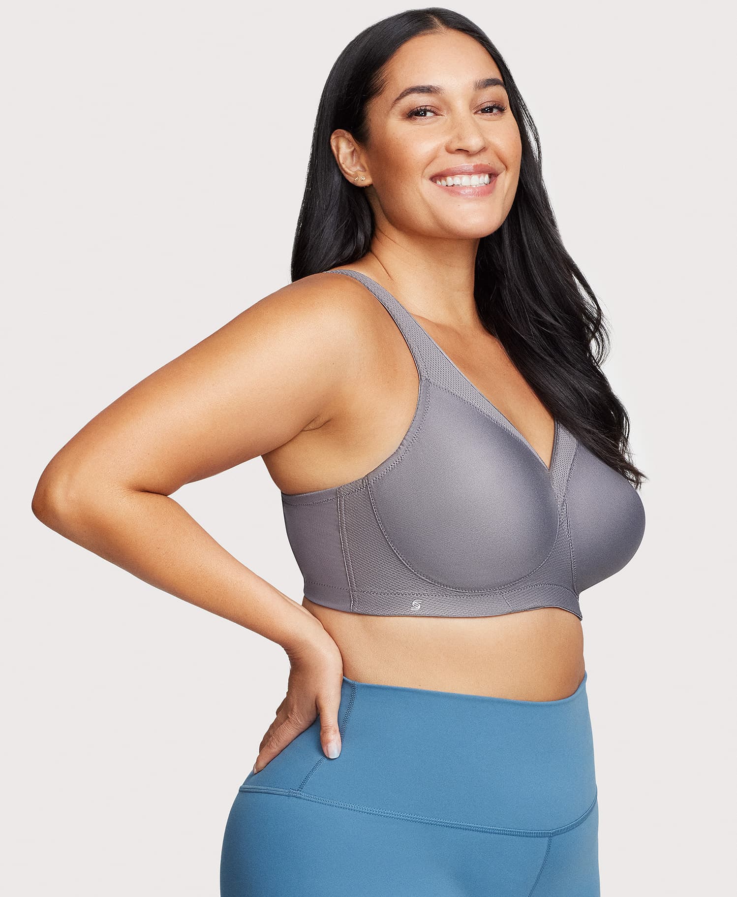Ashley Stewart MagicLift Seamless Sports Bra Charcoal Gray