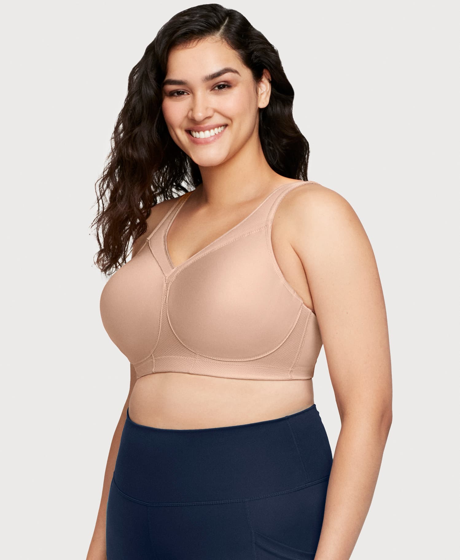 Ashley Stewart MagicLift Seamless Sports Bra Cafe