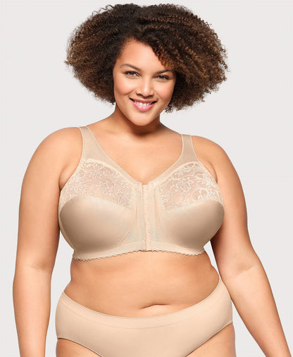 Ashley Stewart MagicLift Front-Closure Support Bra Blush