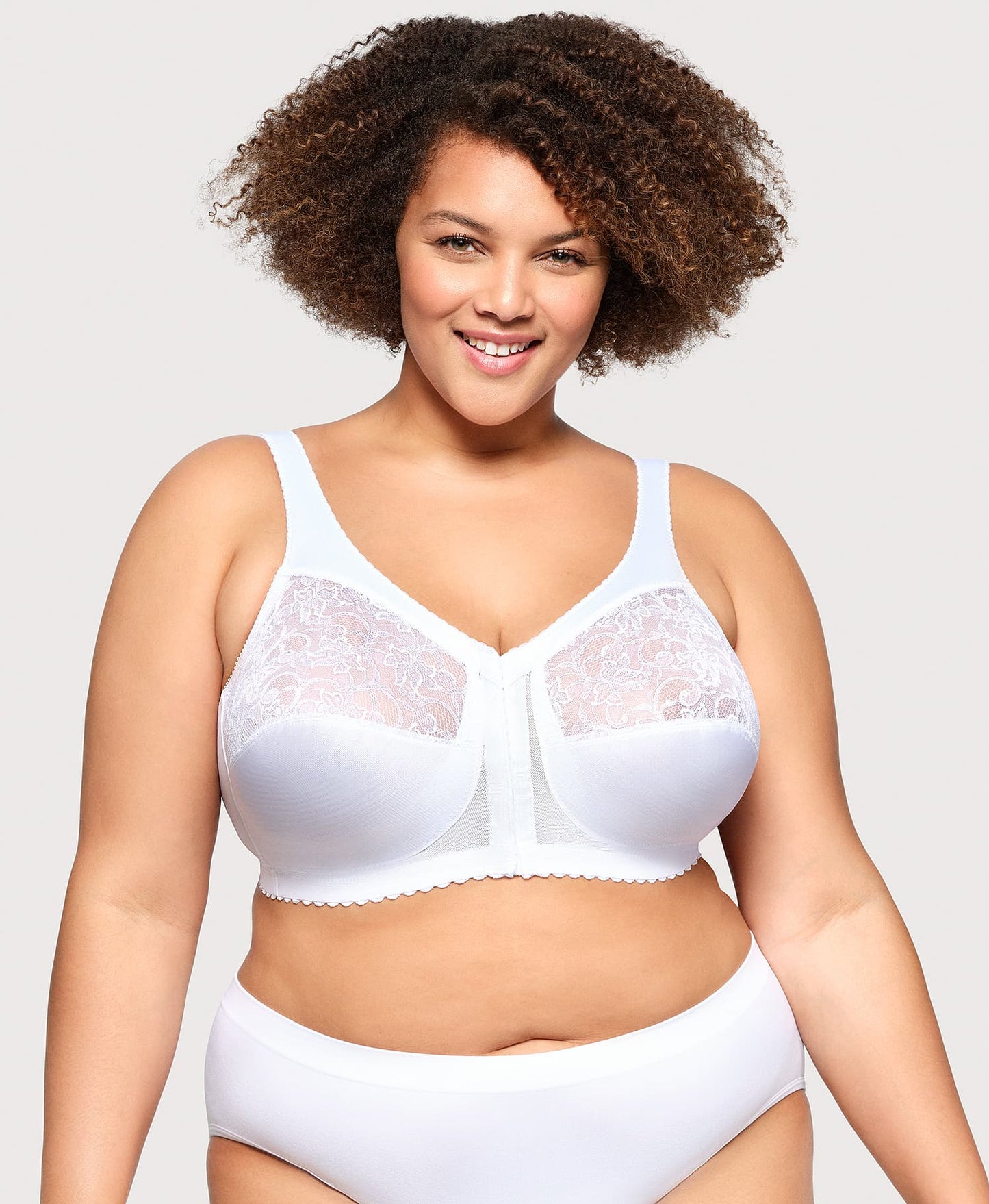 Ashley Stewart MagicLift Front-Closure Support Bra White