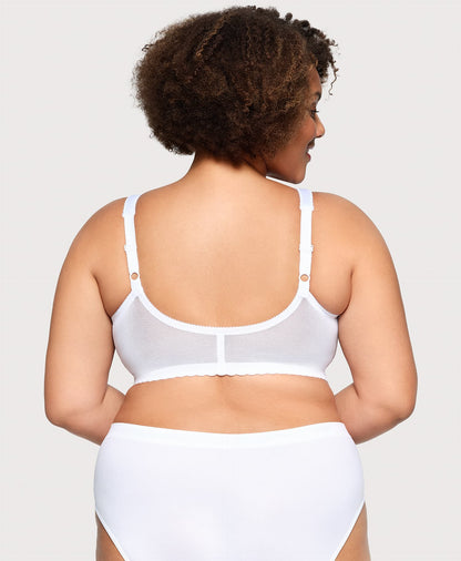 Ashley Stewart MagicLift Front-Closure Support Bra White