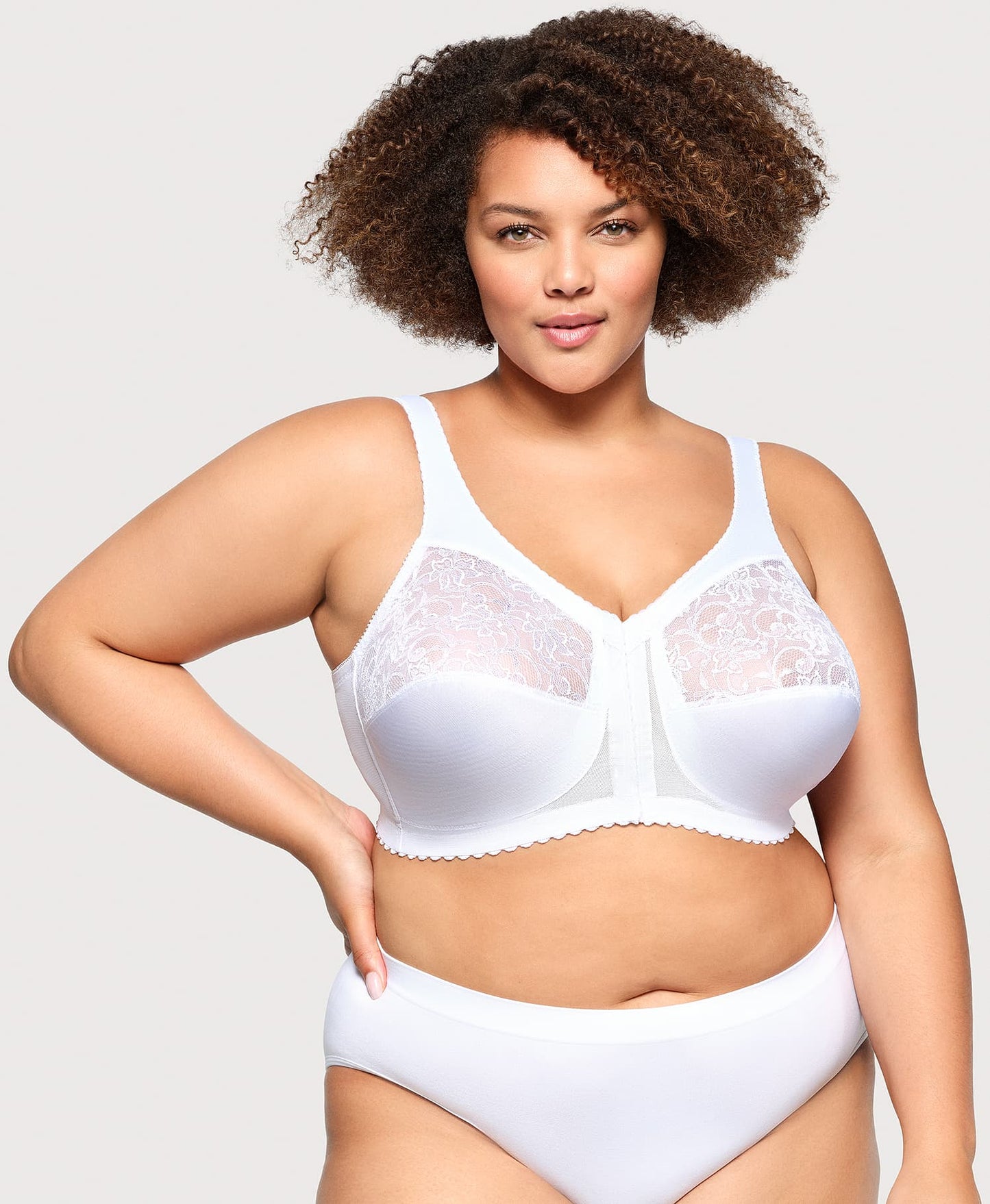 Ashley Stewart MagicLift Front-Closure Support Bra White