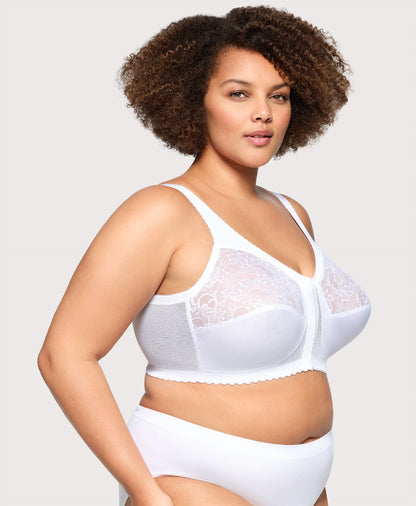 Ashley Stewart MagicLift Front-Closure Support Bra White