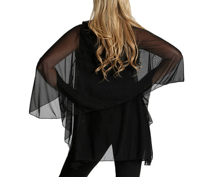 Ashley Stewart InstantFigure Mesh InstaWrap Shawl Black