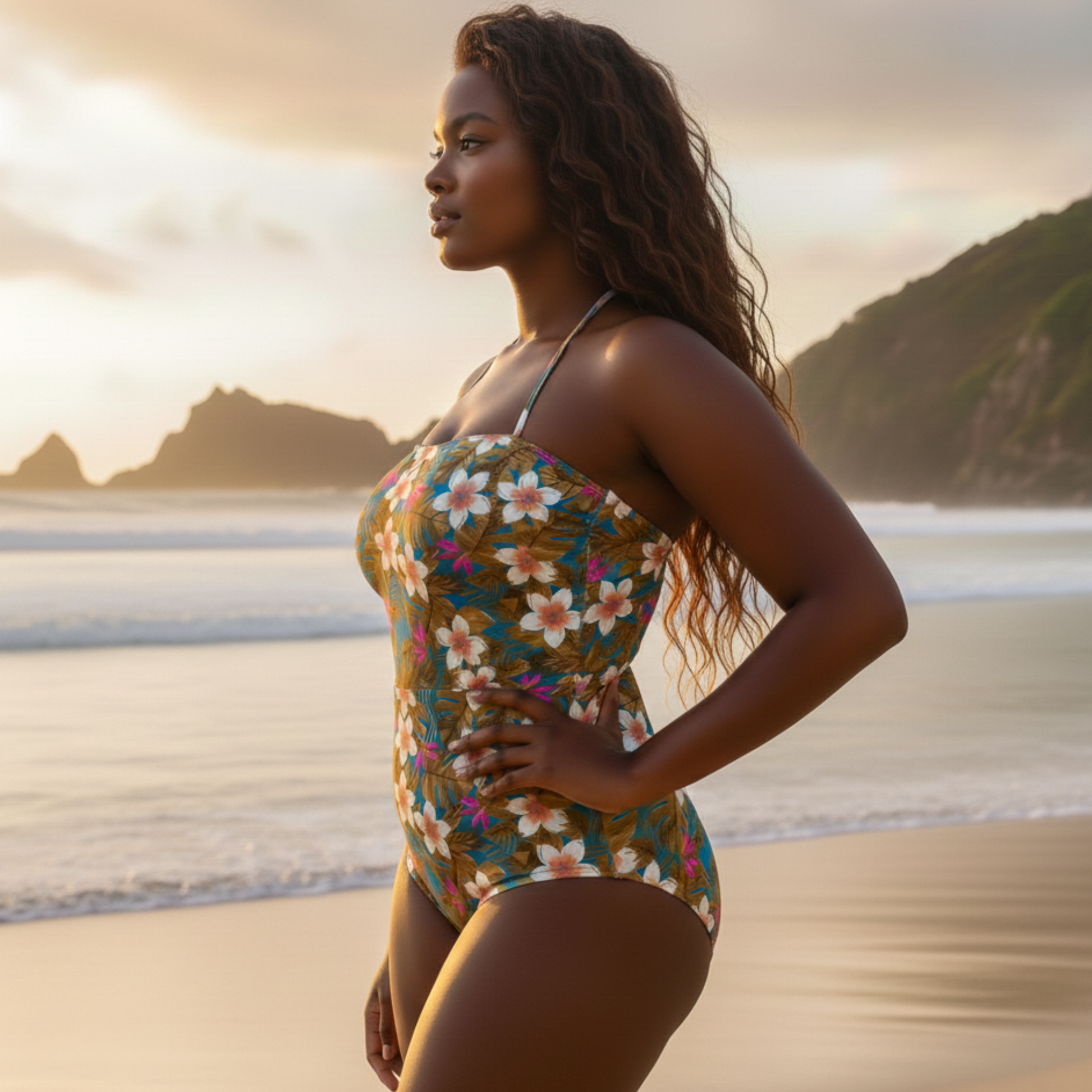Ashley Stewart InstantFigure Hawaii Bandeau Swimsuit Hawaii