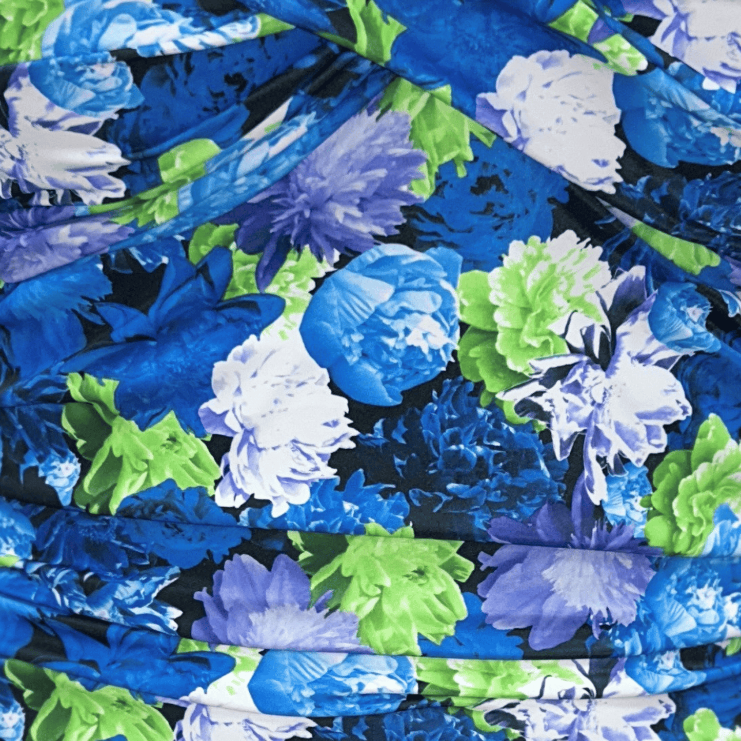 Ashley Stewart InstantFigure Floral Print Swimdress Royal