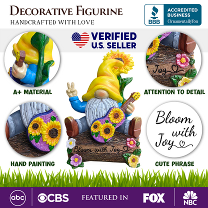 Ashley Stewart Bloom With Joy Garden Gnome Figurine Multi