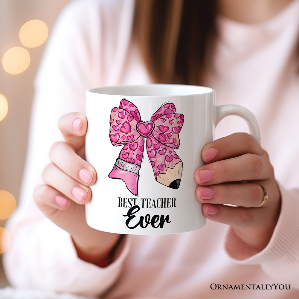 Ashley Stewart Best Teacher Ceramic Mug White