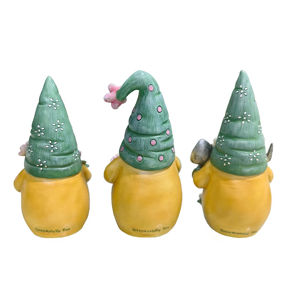 Ashley Stewart Set of Three Gardening Gnome Figurines Multi