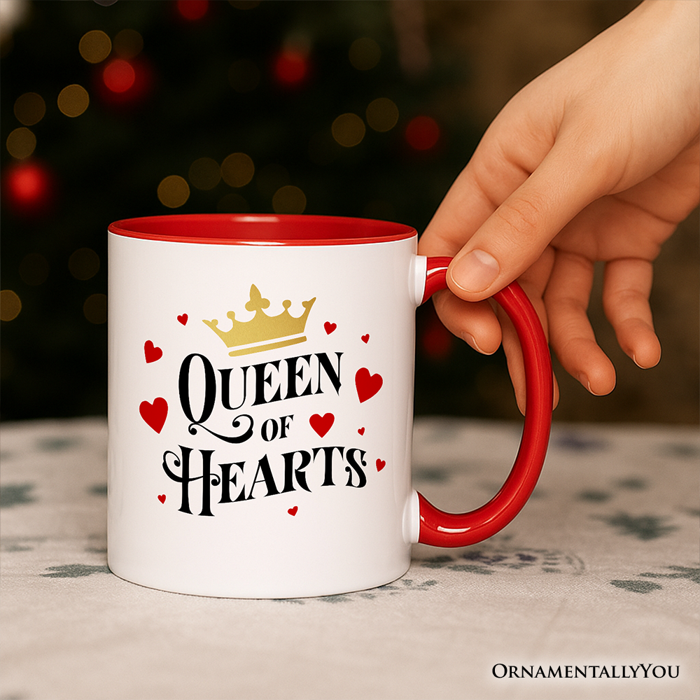 Ashley Stewart Queen of Hearts Mug White