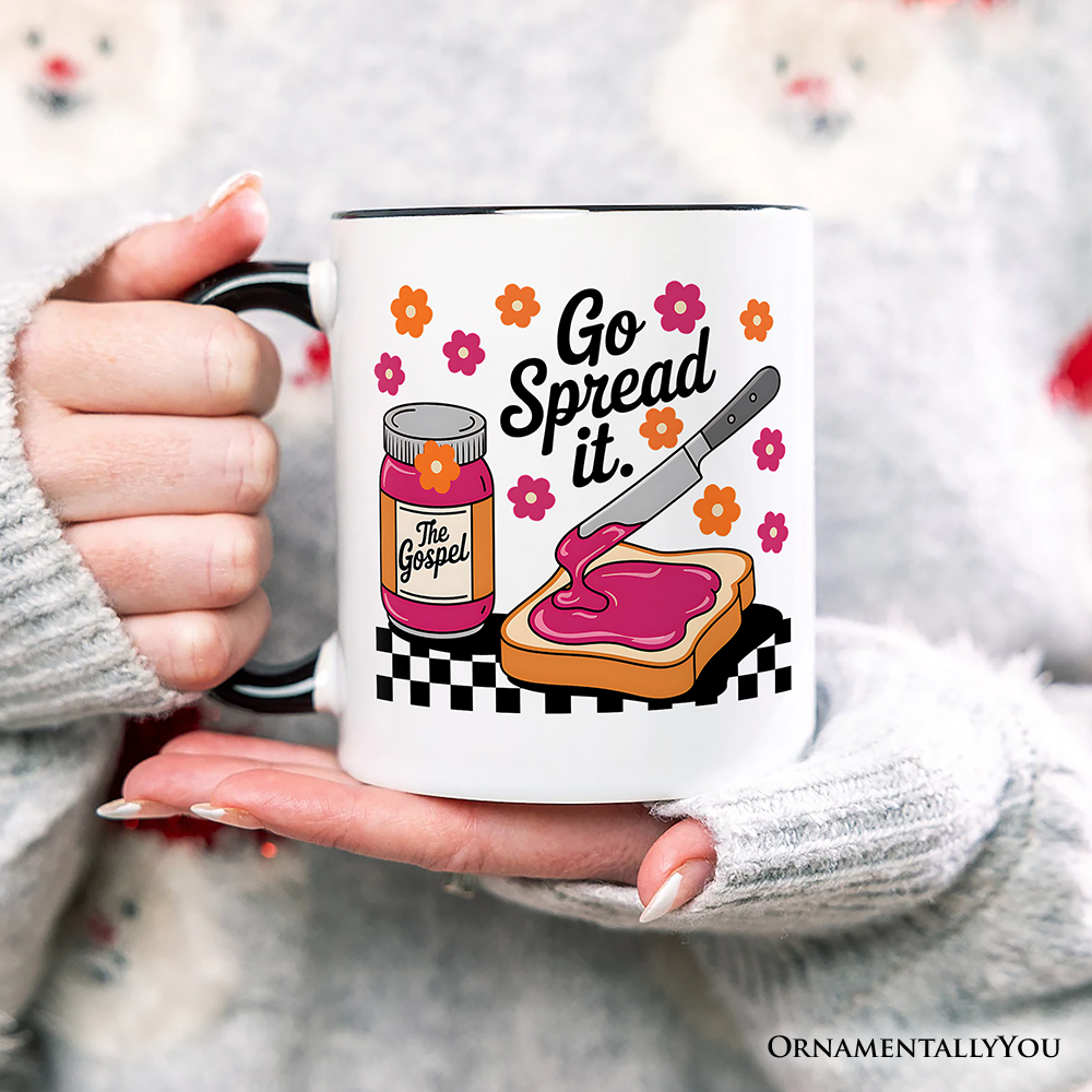Ashley Stewart Go Spread It Ceramic Mug White
