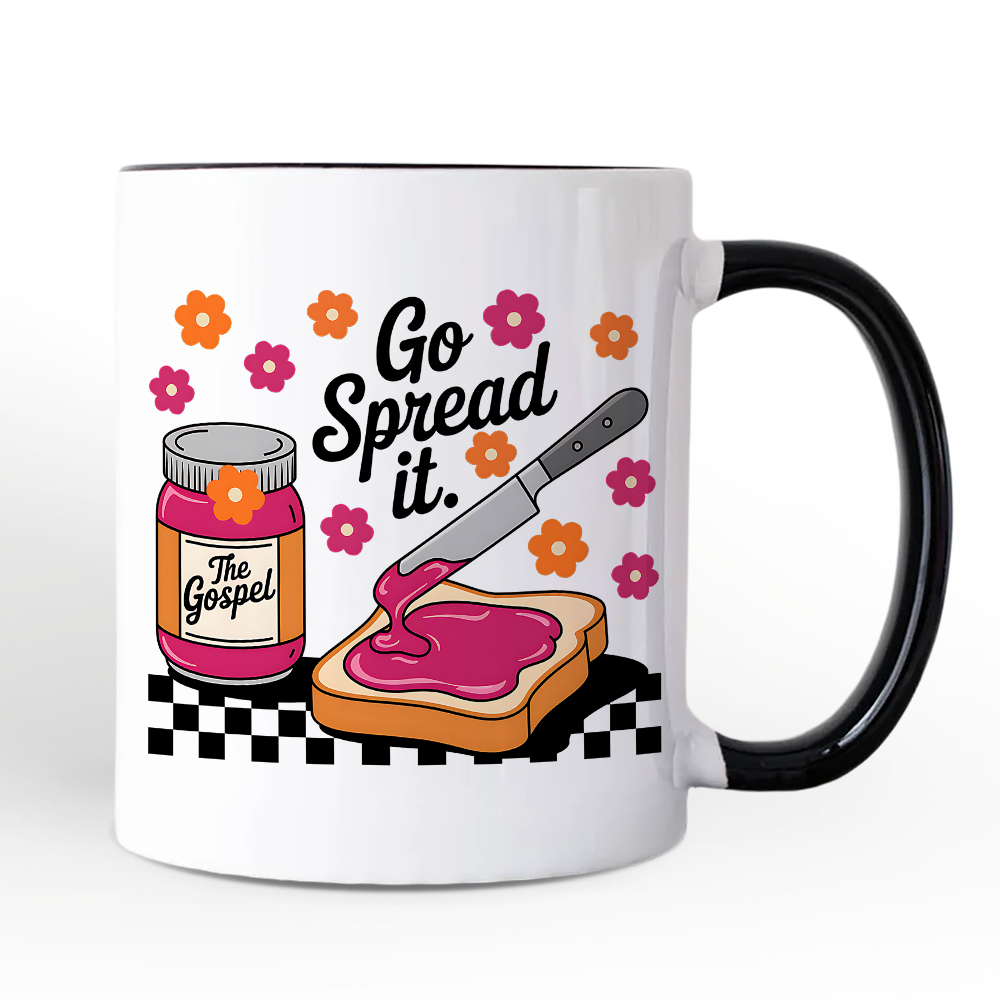 Ashley Stewart Go Spread It Ceramic Mug White