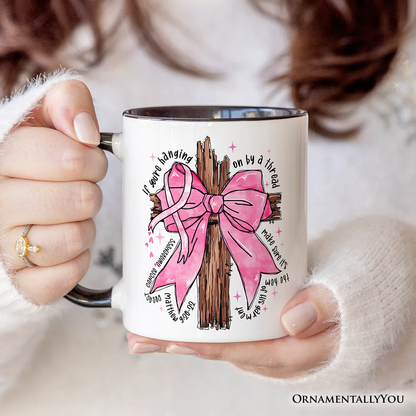 Ashley Stewart By A Thread Breast Cancer Awareness Mug White