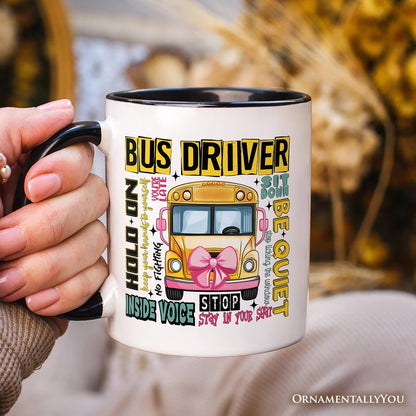 Ashley Stewart School Bus Driver Ceramic Mug White