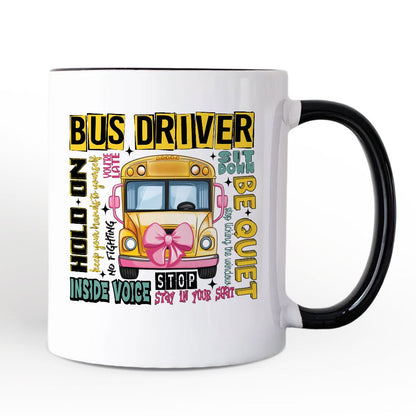 Ashley Stewart School Bus Driver Ceramic Mug White