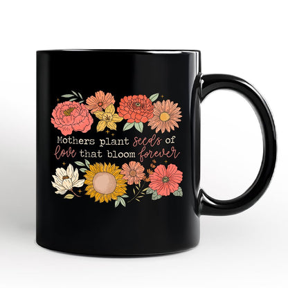 Ashley Stewart Seeds of Love Mama Ceramic Mug Black