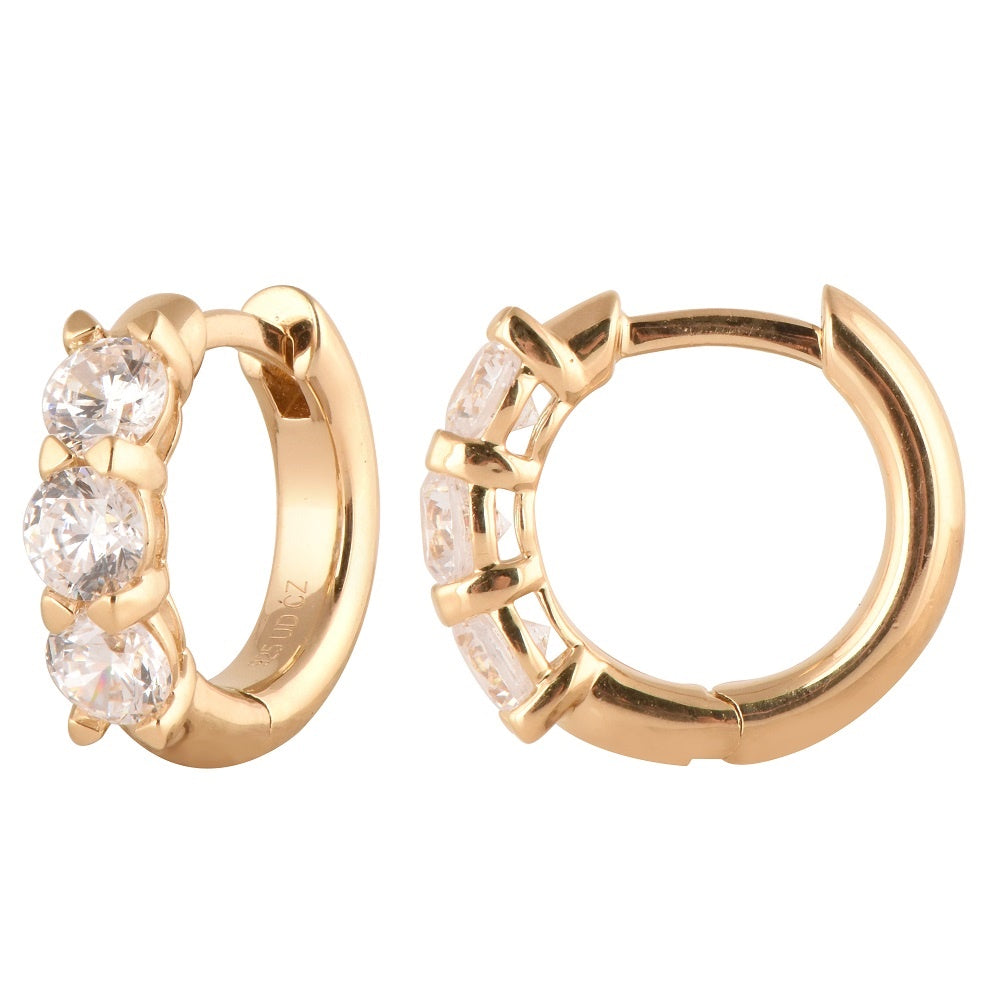 Ashley Stewart 1 Carat Lab Grown Diamond Hoop Earrings White