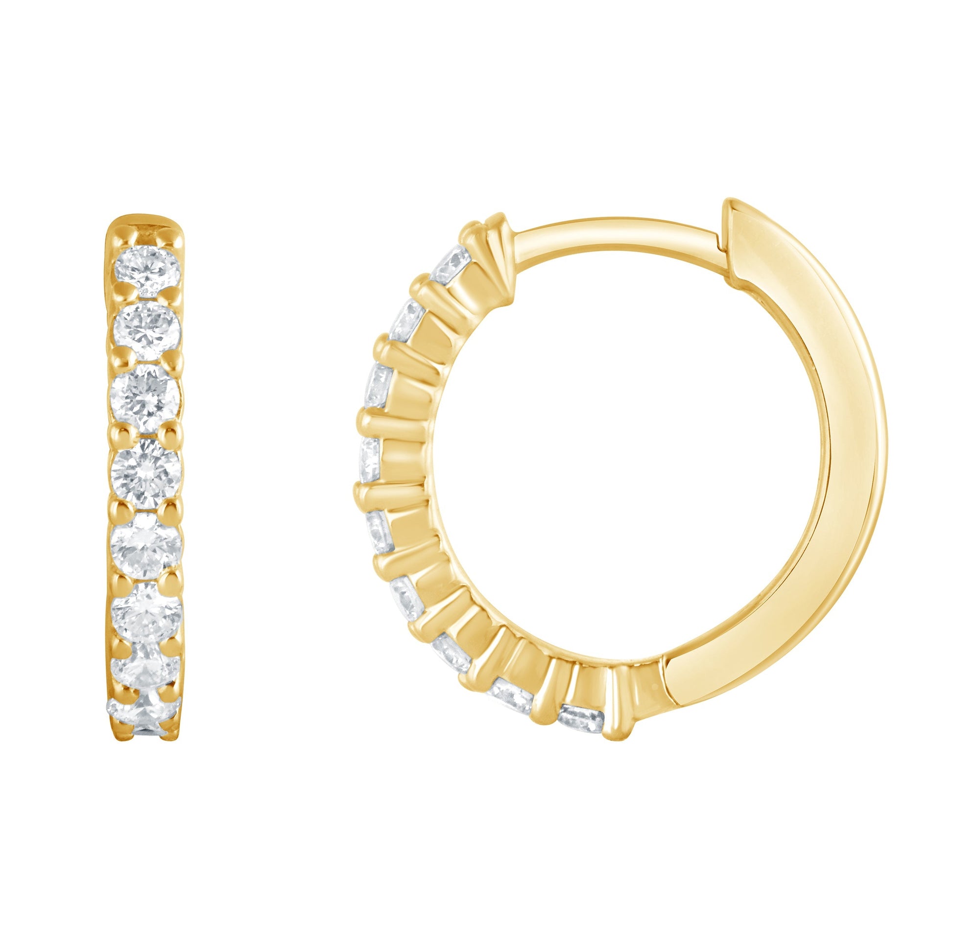 Ashley Stewart 0.50 Carat Lab Grown Diamond Huggie Hoop Earrings