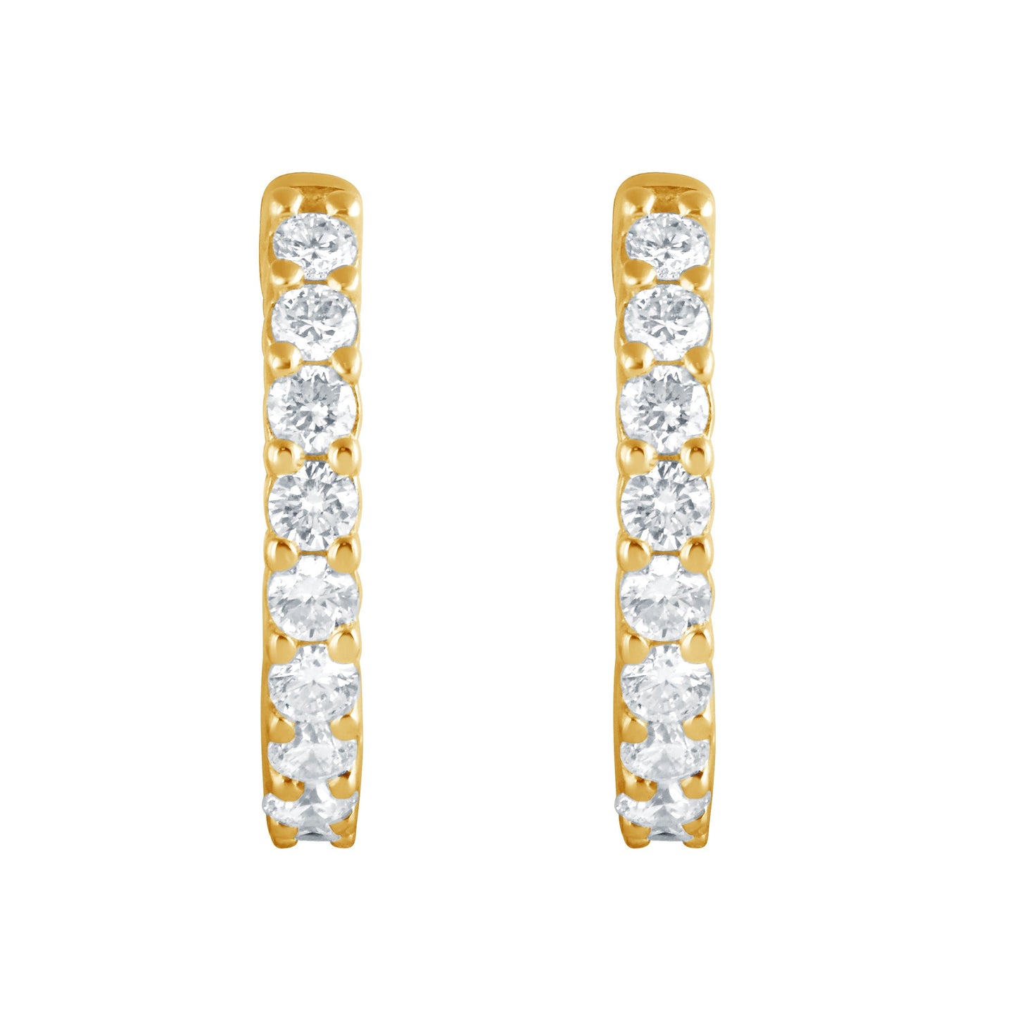 Ashley Stewart 0.50 Carat Lab Grown Diamond Huggie Hoop Earrings