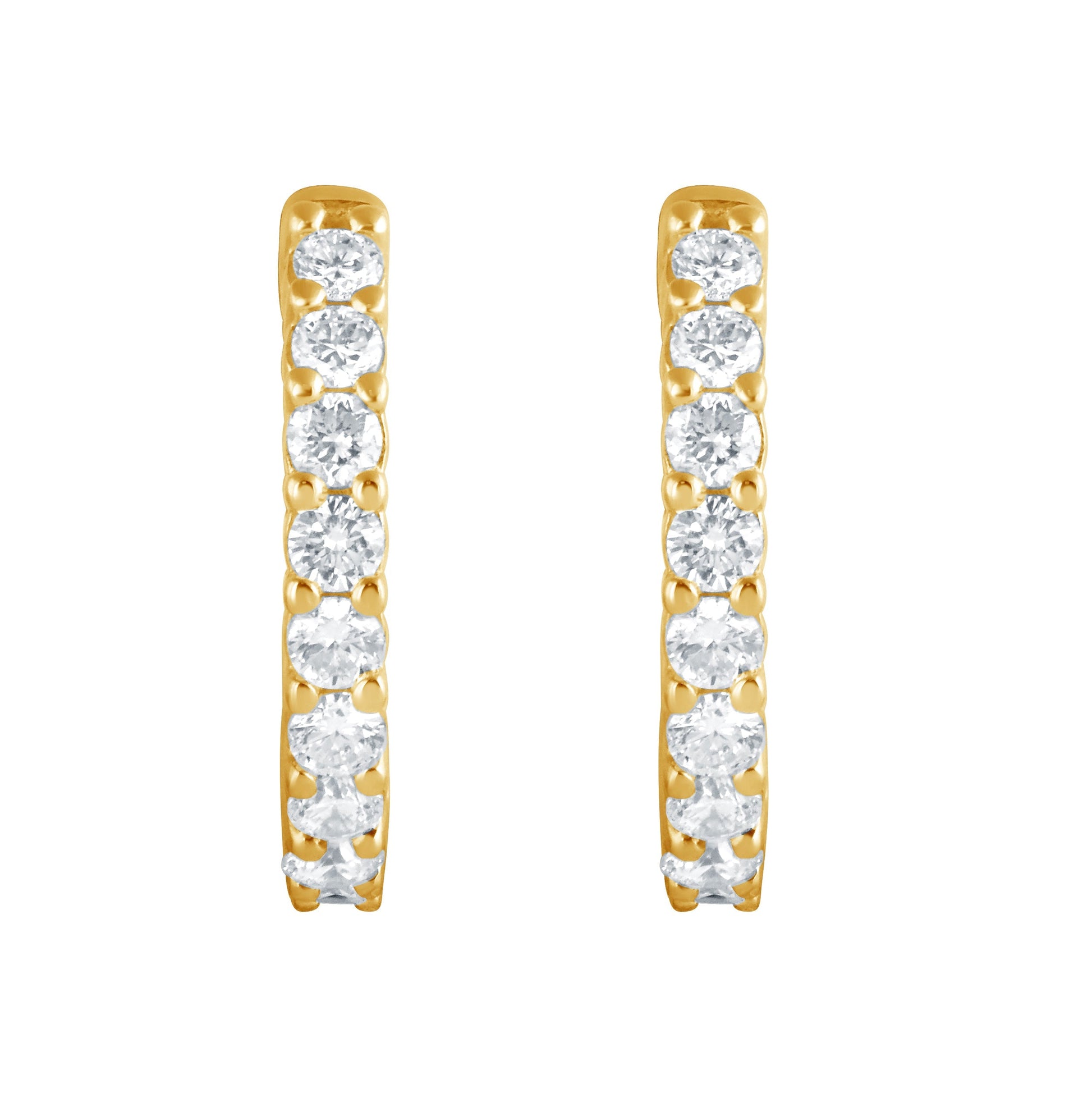 Ashley Stewart 0.50 Carat Lab Grown Diamond Huggie Hoop Earrings