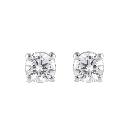 Ashley Stewart 0.50 Carat Lab Grown Round Cut Diamond Stud Earrings White