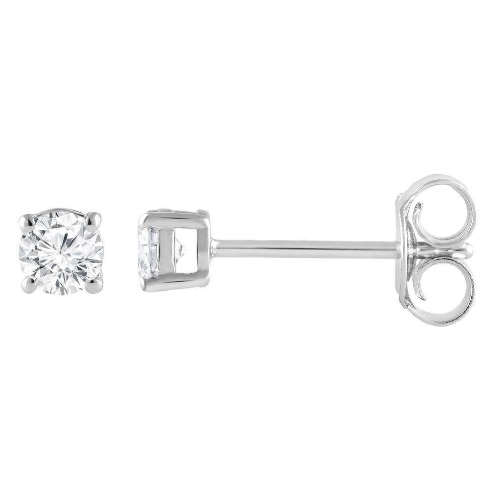 Ashley Stewart 0.50 Carat Lab Grown Round Cut Diamond Stud Earrings White