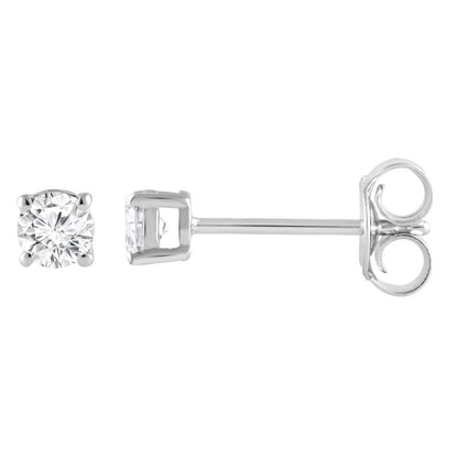 Ashley Stewart 0.50 Carat Lab Grown Round Cut Diamond Stud Earrings White