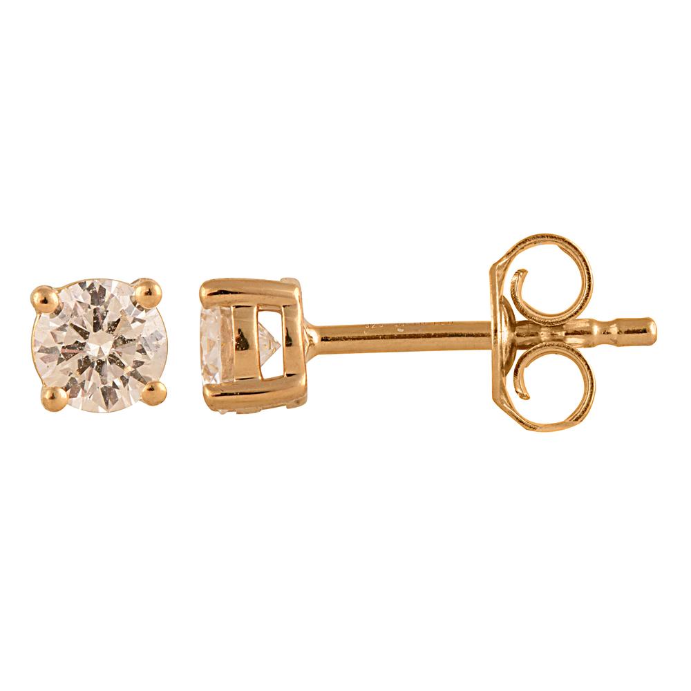 Ashley Stewart 0.50 Carat Lab Grown Round Cut Diamond Stud Earrings White