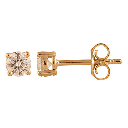 Ashley Stewart 0.50 Carat Lab Grown Round Cut Diamond Stud Earrings White